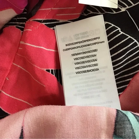 La Blanca Floral Lace Up Front In Full Bloom V-Neck Tunic Swim Cover Up XS - Picture 7 of 7